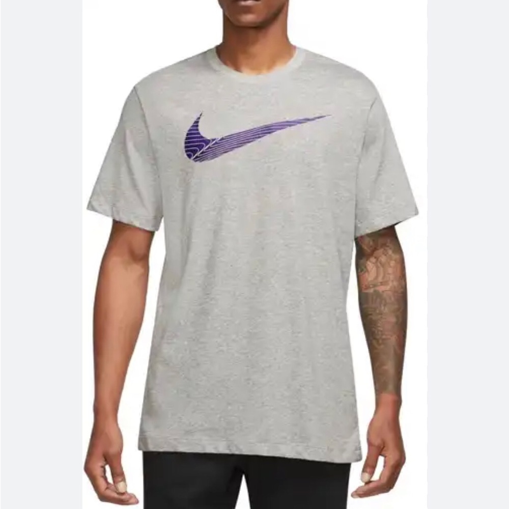The Nike Tee Dri Fit Men's Graphic Gray T-Shirt XXL